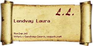 Lendvay Laura névjegykártya